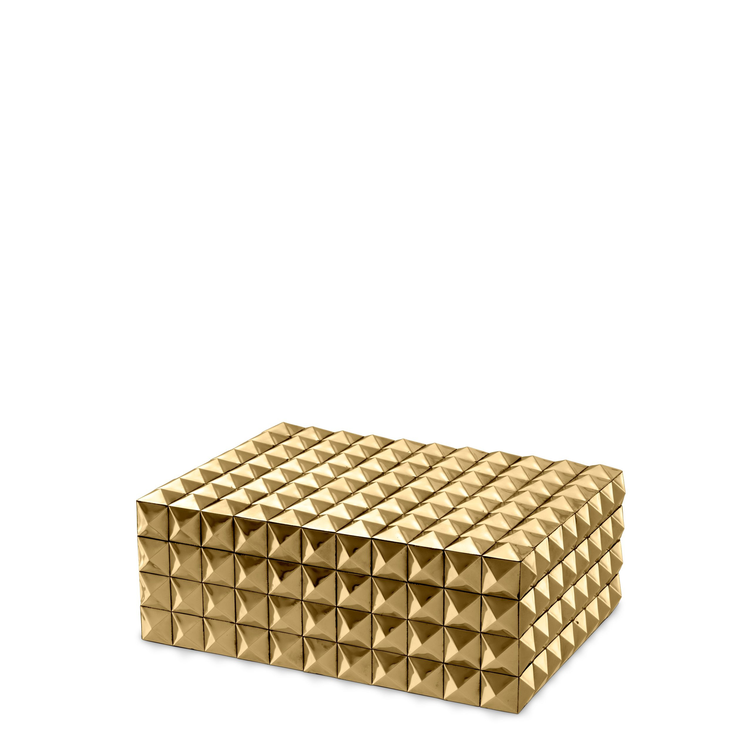 EICHHOLTZ  Caja decorativa de lujo Viviënne S de Eichholz con acabado  dorado