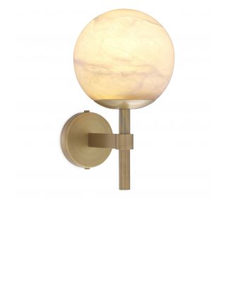 Lámpara de pared Jade de Eichholtz con acabado de latón cepillado