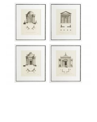 Serie de 4 grabados artísticos Architecture (set de 4)