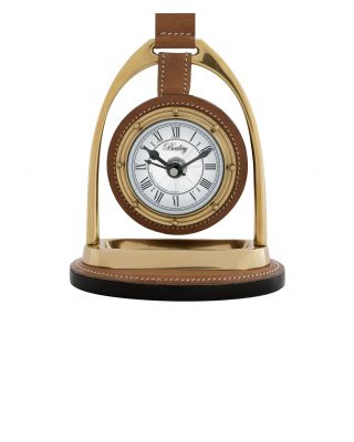 Reloj de mesa Bailey Equestrian con acabado de latón dorado