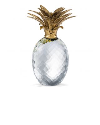 Objeto decorativo Pineapple de Eichholtz de cristal y latón antiguo