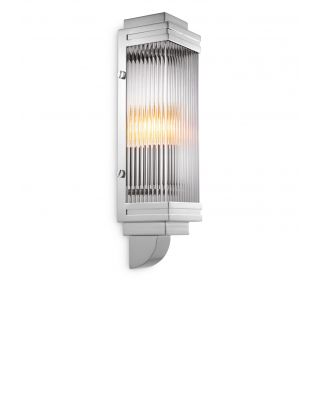 Lámpara de pared Bassett de Eichhotz con acabado de níquel pulido