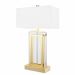 Lámpara de mesa Arlington de Eichholtz acabado dorado con pantalla blanca