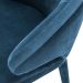 Silla de comedor Cardinale con tapizado azul cerceta Roche