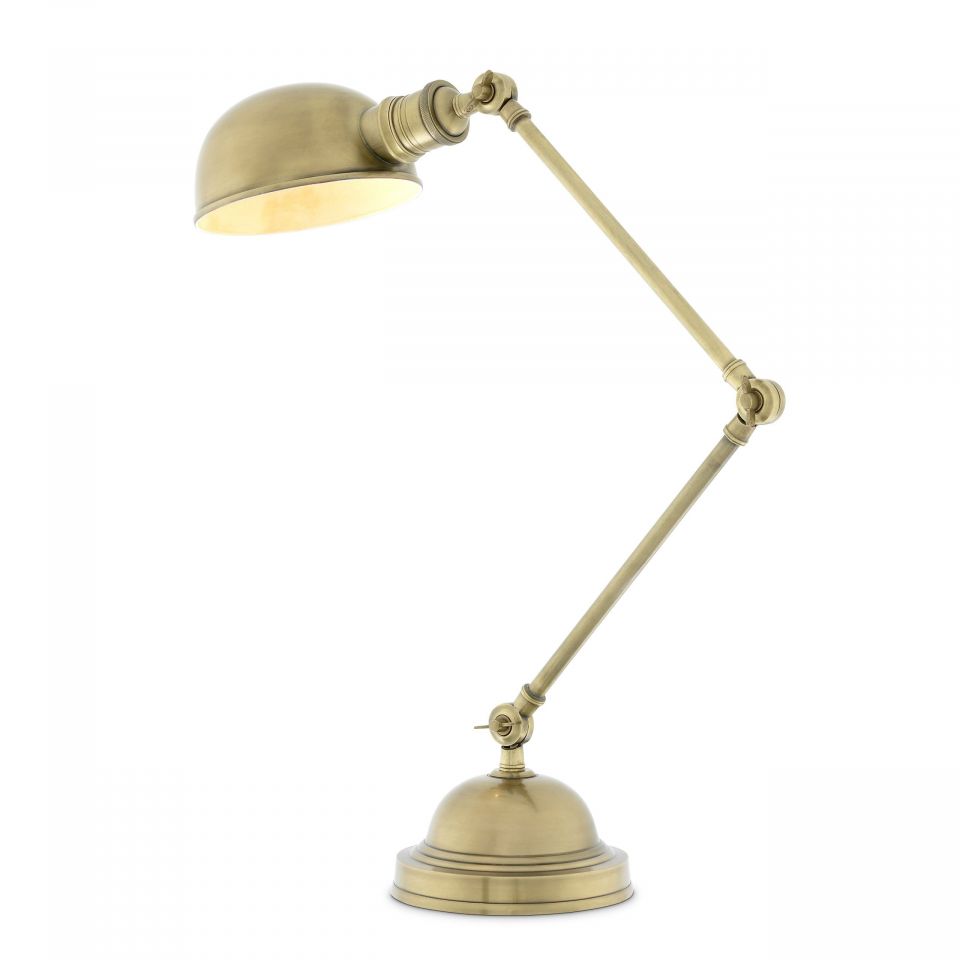 Lámpara de escritorio Soho con acabado de latón antiguo de Eichholtz