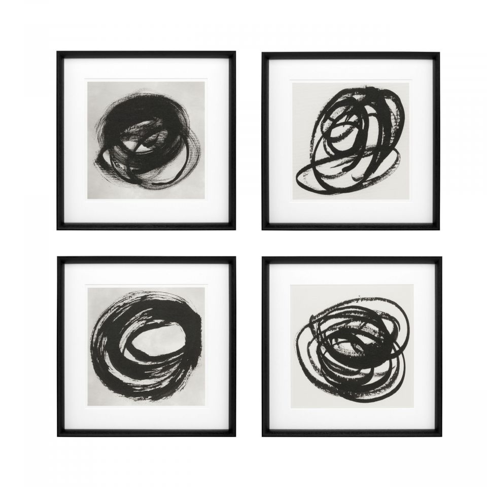 Impresiones artísticas Black & White Collection I (set de 4)