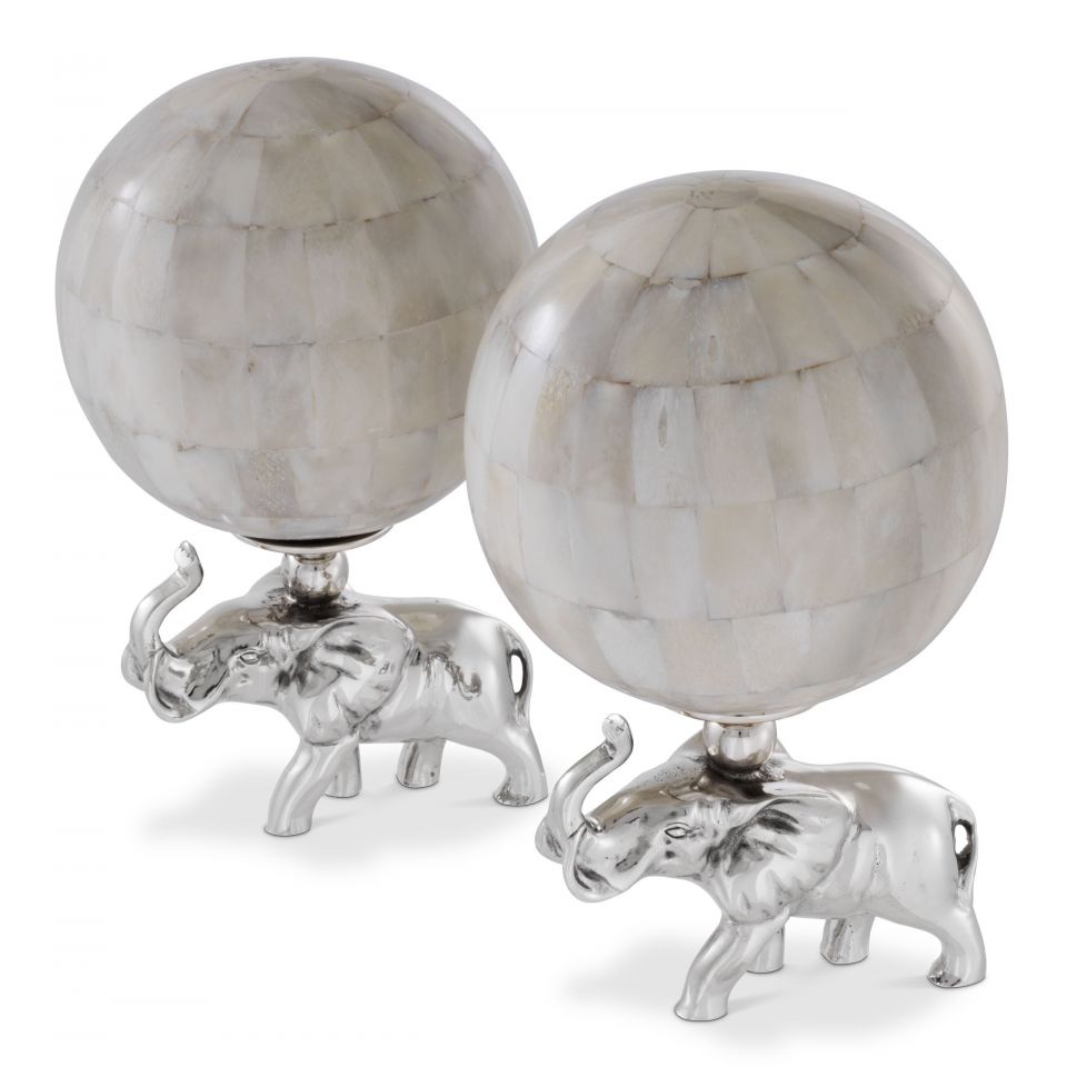 Objectos decorativos Elephanti de Eichholtz (set de 2)